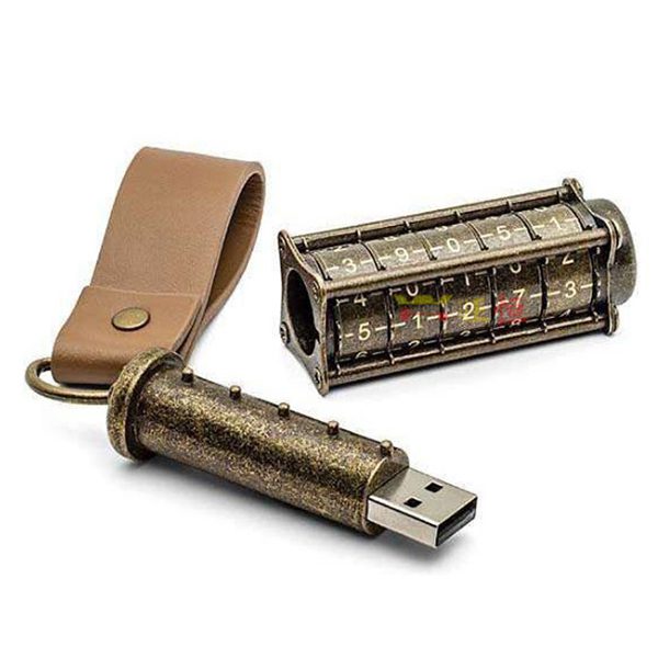 復古金屬鎖USB