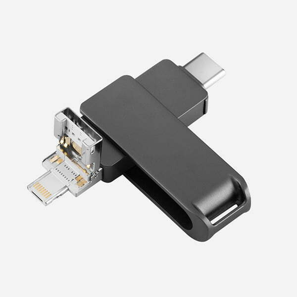 4合1 旋轉式OTG USB手指